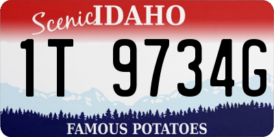 ID license plate 1T9734G