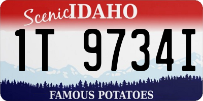 ID license plate 1T9734I