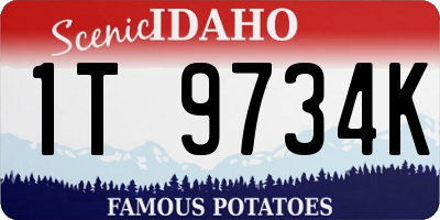 ID license plate 1T9734K