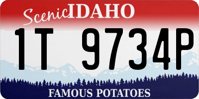 ID license plate 1T9734P