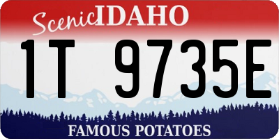 ID license plate 1T9735E