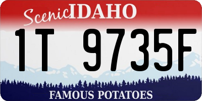ID license plate 1T9735F