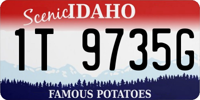 ID license plate 1T9735G