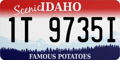 ID license plate 1T9735I