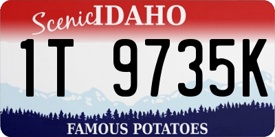 ID license plate 1T9735K
