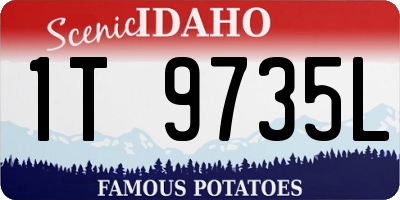 ID license plate 1T9735L