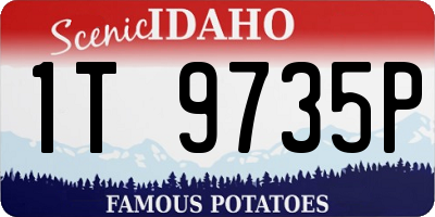 ID license plate 1T9735P