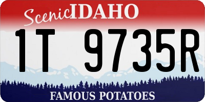 ID license plate 1T9735R