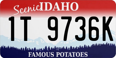 ID license plate 1T9736K