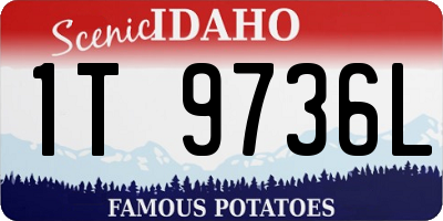 ID license plate 1T9736L