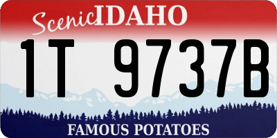 ID license plate 1T9737B