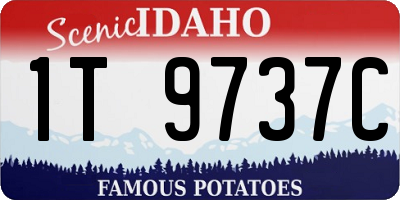 ID license plate 1T9737C