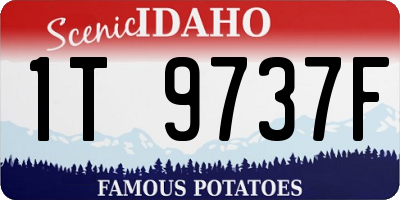 ID license plate 1T9737F