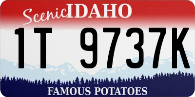 ID license plate 1T9737K