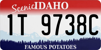 ID license plate 1T9738C