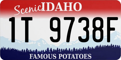 ID license plate 1T9738F