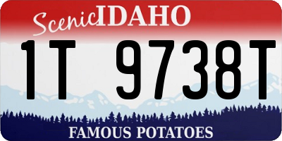 ID license plate 1T9738T