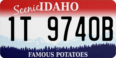 ID license plate 1T9740B