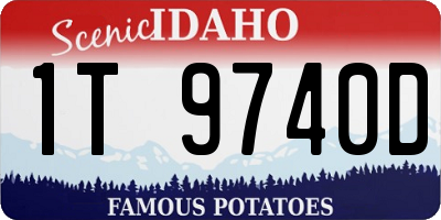 ID license plate 1T9740D