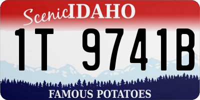 ID license plate 1T9741B