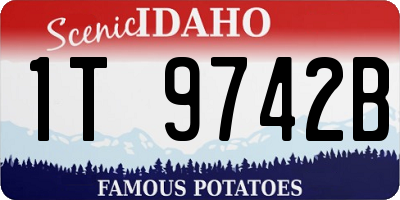ID license plate 1T9742B