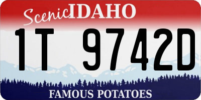 ID license plate 1T9742D