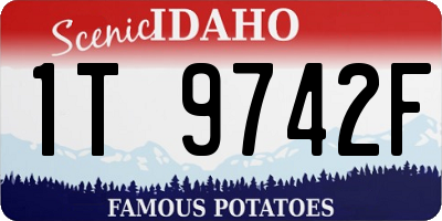 ID license plate 1T9742F