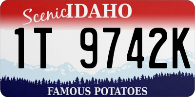 ID license plate 1T9742K