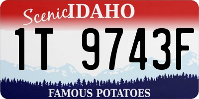 ID license plate 1T9743F