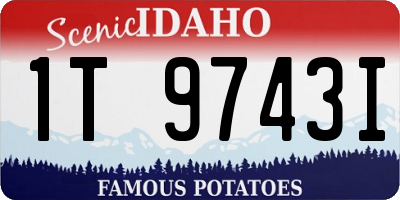 ID license plate 1T9743I