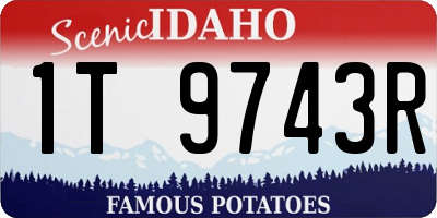 ID license plate 1T9743R