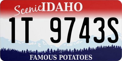 ID license plate 1T9743S