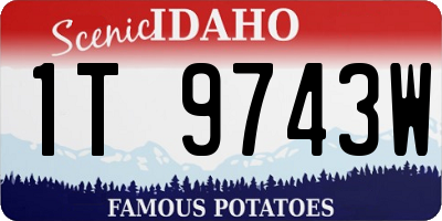 ID license plate 1T9743W