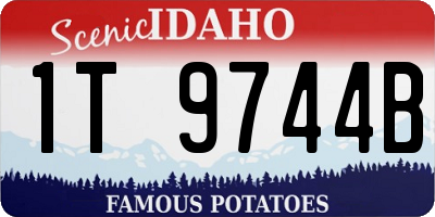 ID license plate 1T9744B