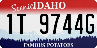 ID license plate 1T9744G