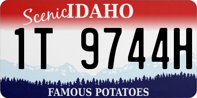 ID license plate 1T9744H