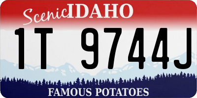 ID license plate 1T9744J