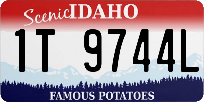 ID license plate 1T9744L