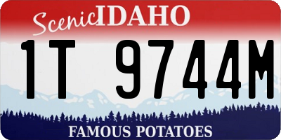 ID license plate 1T9744M