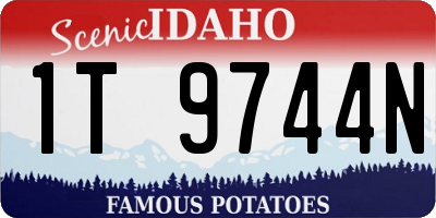 ID license plate 1T9744N