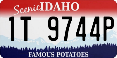 ID license plate 1T9744P