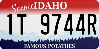 ID license plate 1T9744R