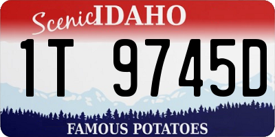 ID license plate 1T9745D