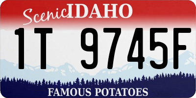 ID license plate 1T9745F