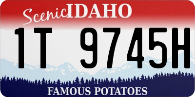 ID license plate 1T9745H
