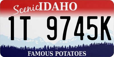 ID license plate 1T9745K