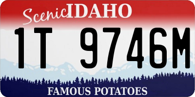 ID license plate 1T9746M
