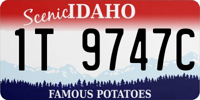 ID license plate 1T9747C