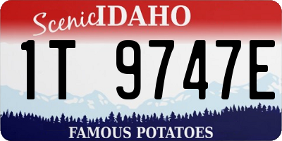 ID license plate 1T9747E