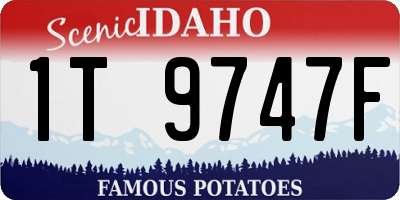 ID license plate 1T9747F